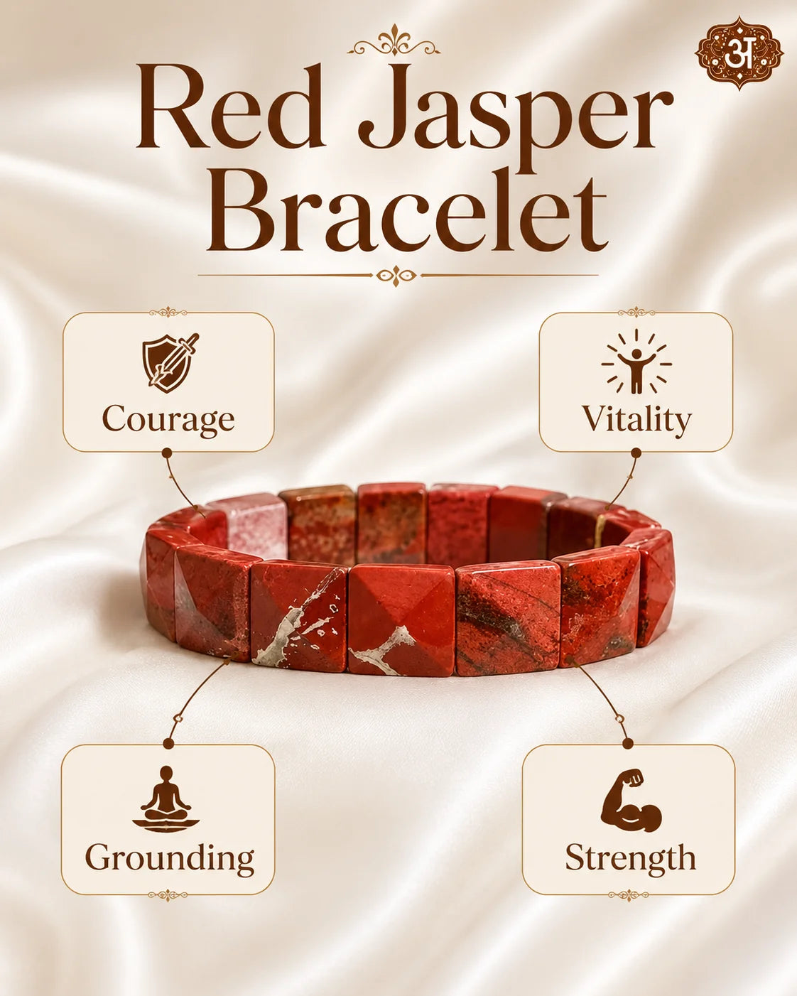 Red Jasper Pyramid Bracelet