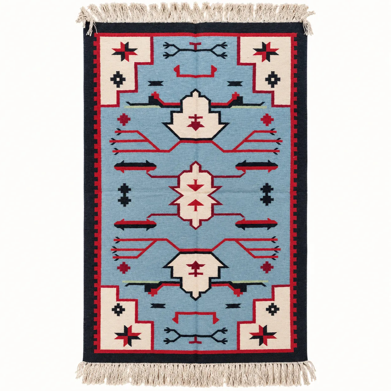 Symmetrical Motif Handwoven Dhurrie