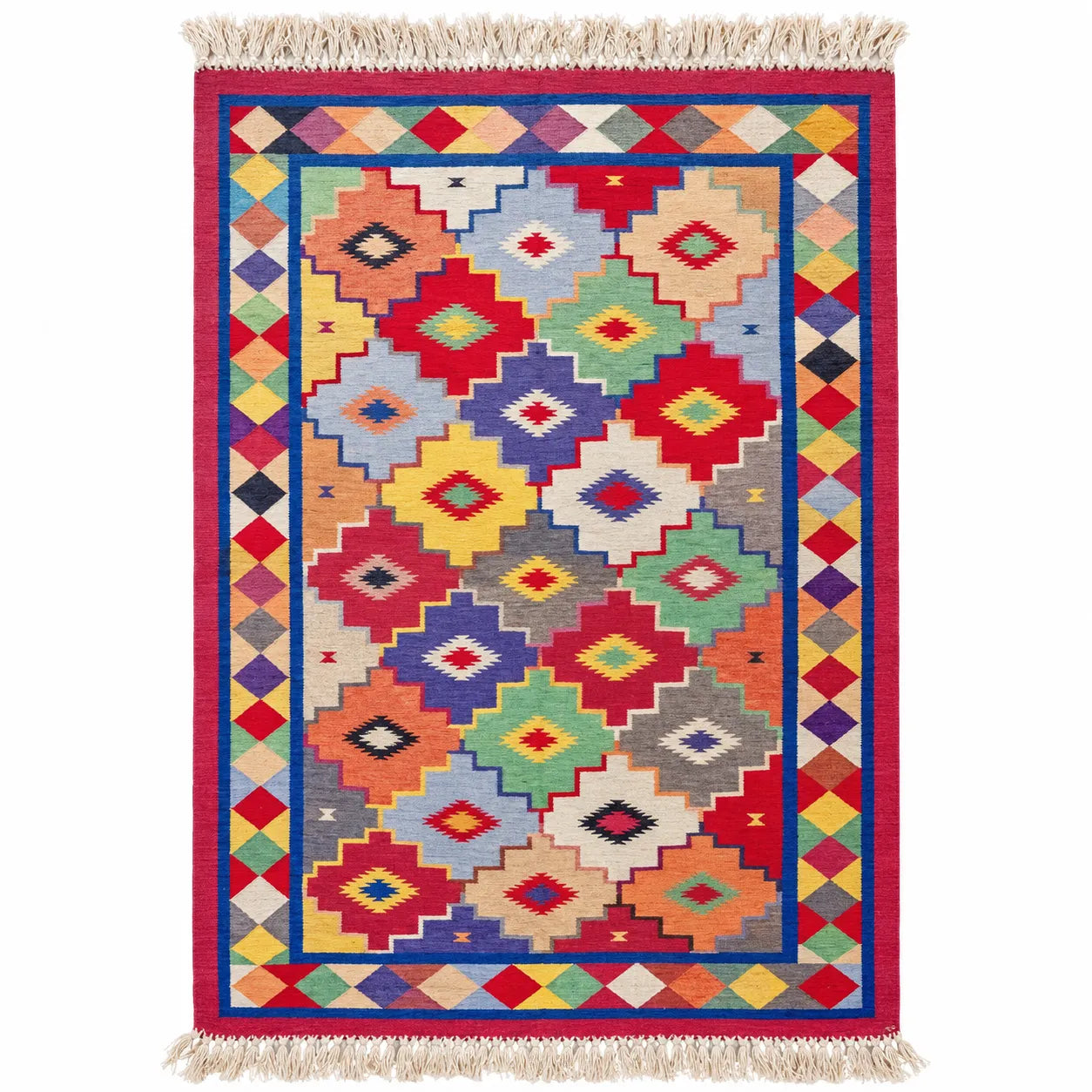 Mosaic Geometric Handwoven Dhurrie