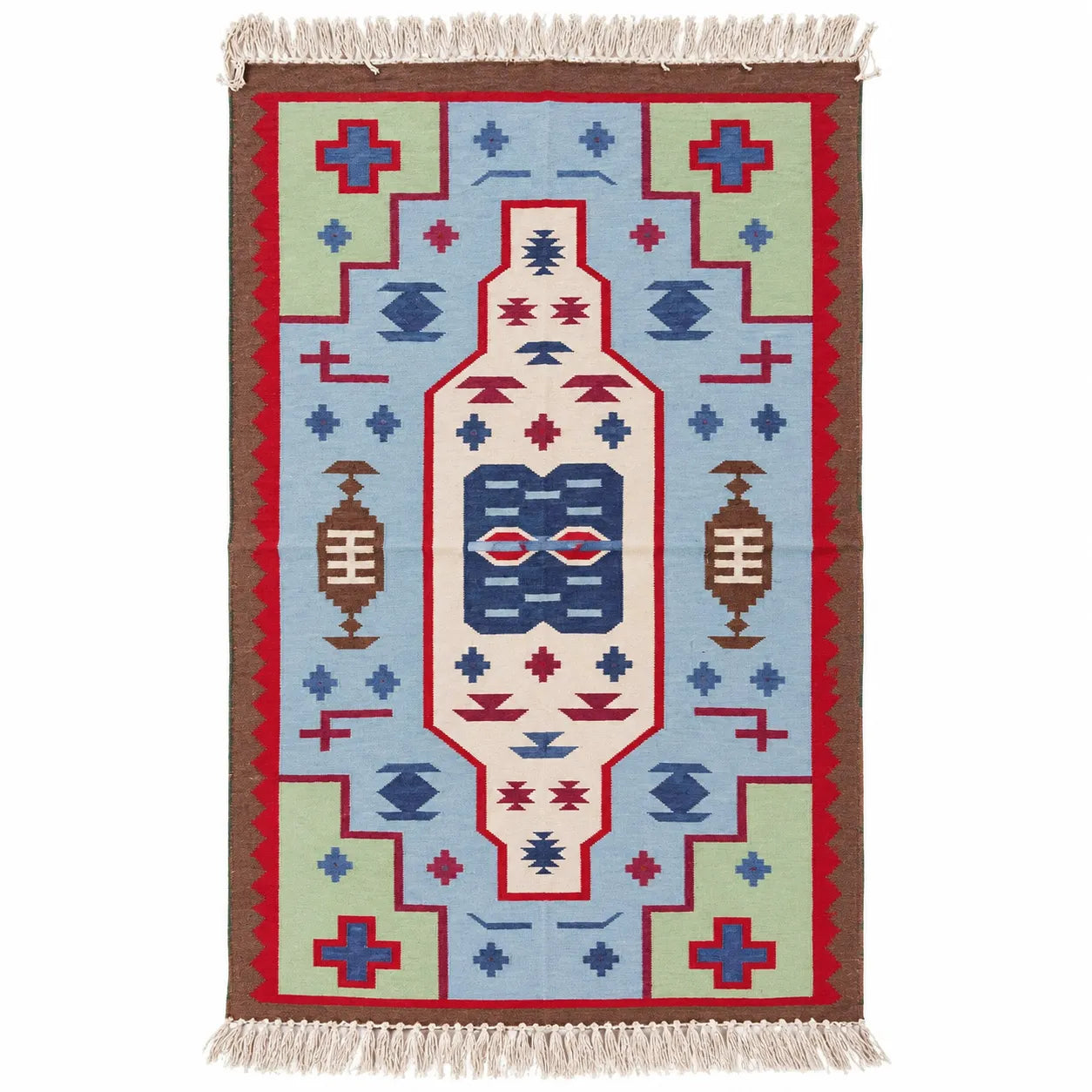 Symmetric Motif Loom Dhurrie