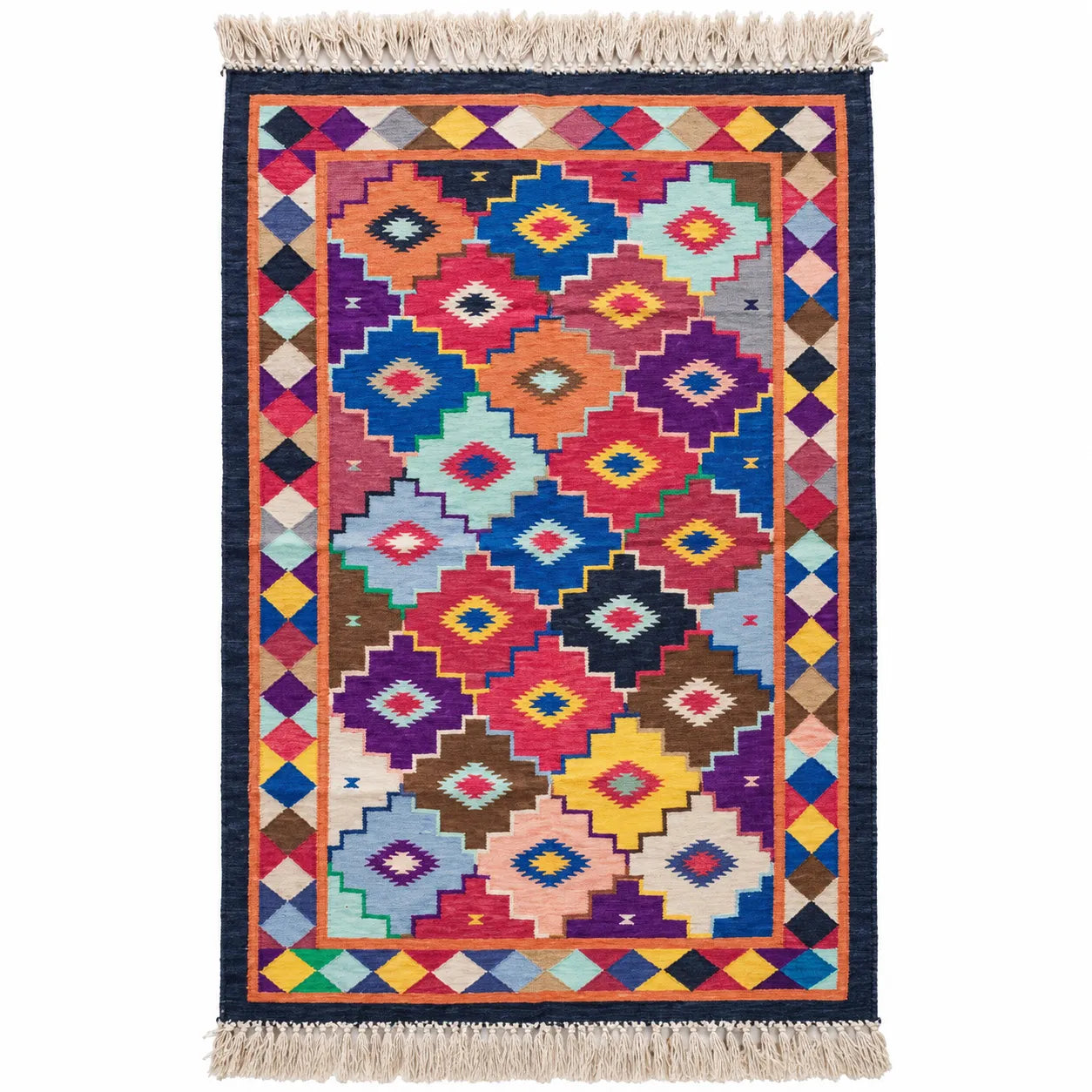 Mosaic Geometric Handwoven Dhurrie
