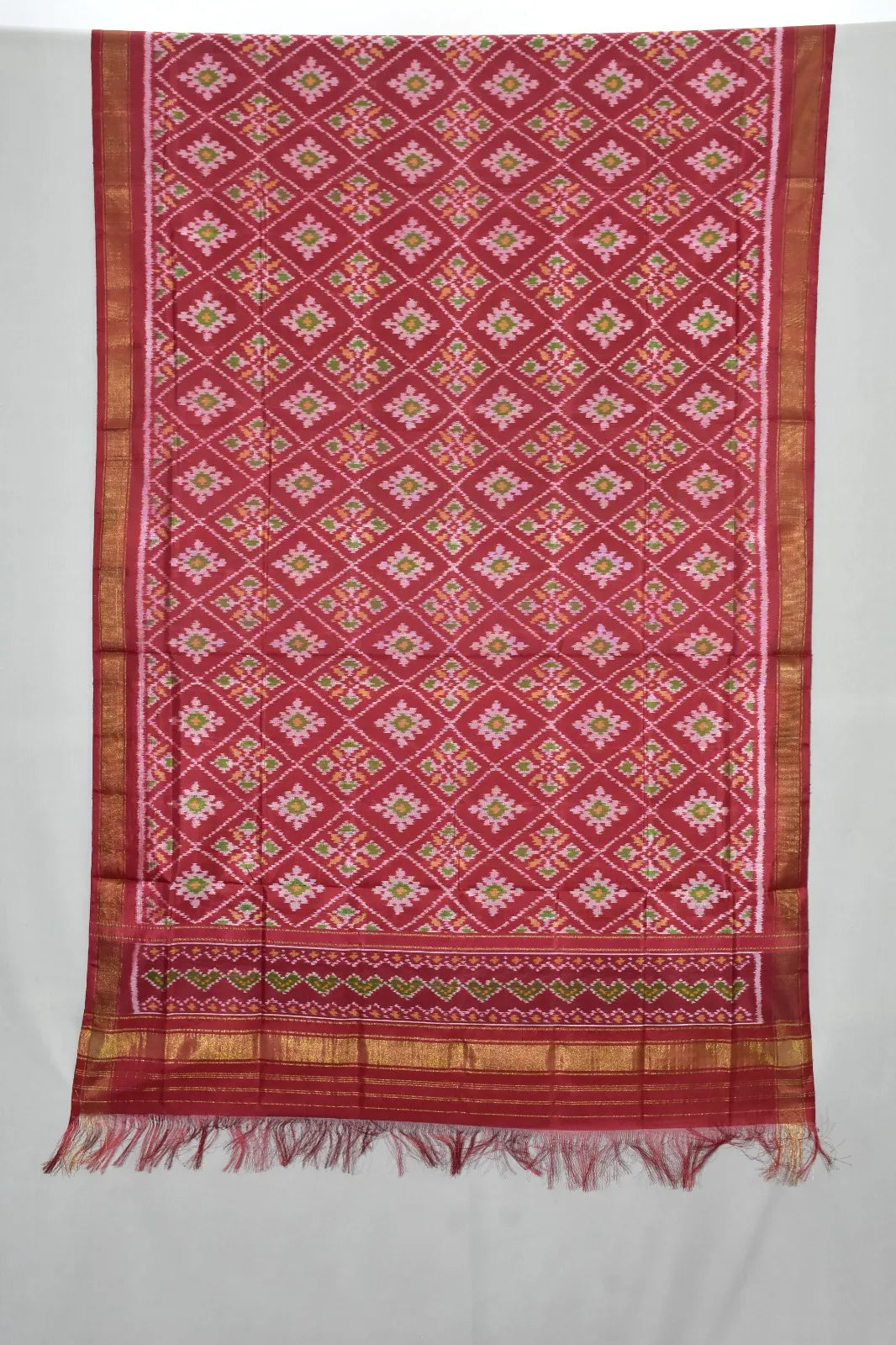 Diamond Floral Heritage Single Ikat Patola Dupatta