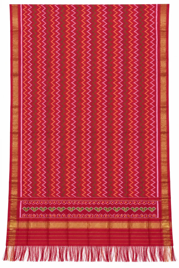 Leheriya Rhythm Ikat Patola Dupatta