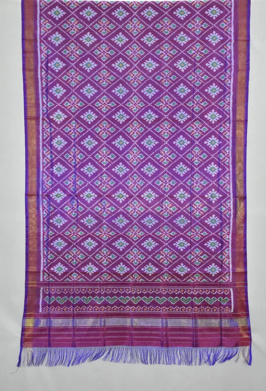 Diamond Floral Heritage Single Ikat Patola Dupatta