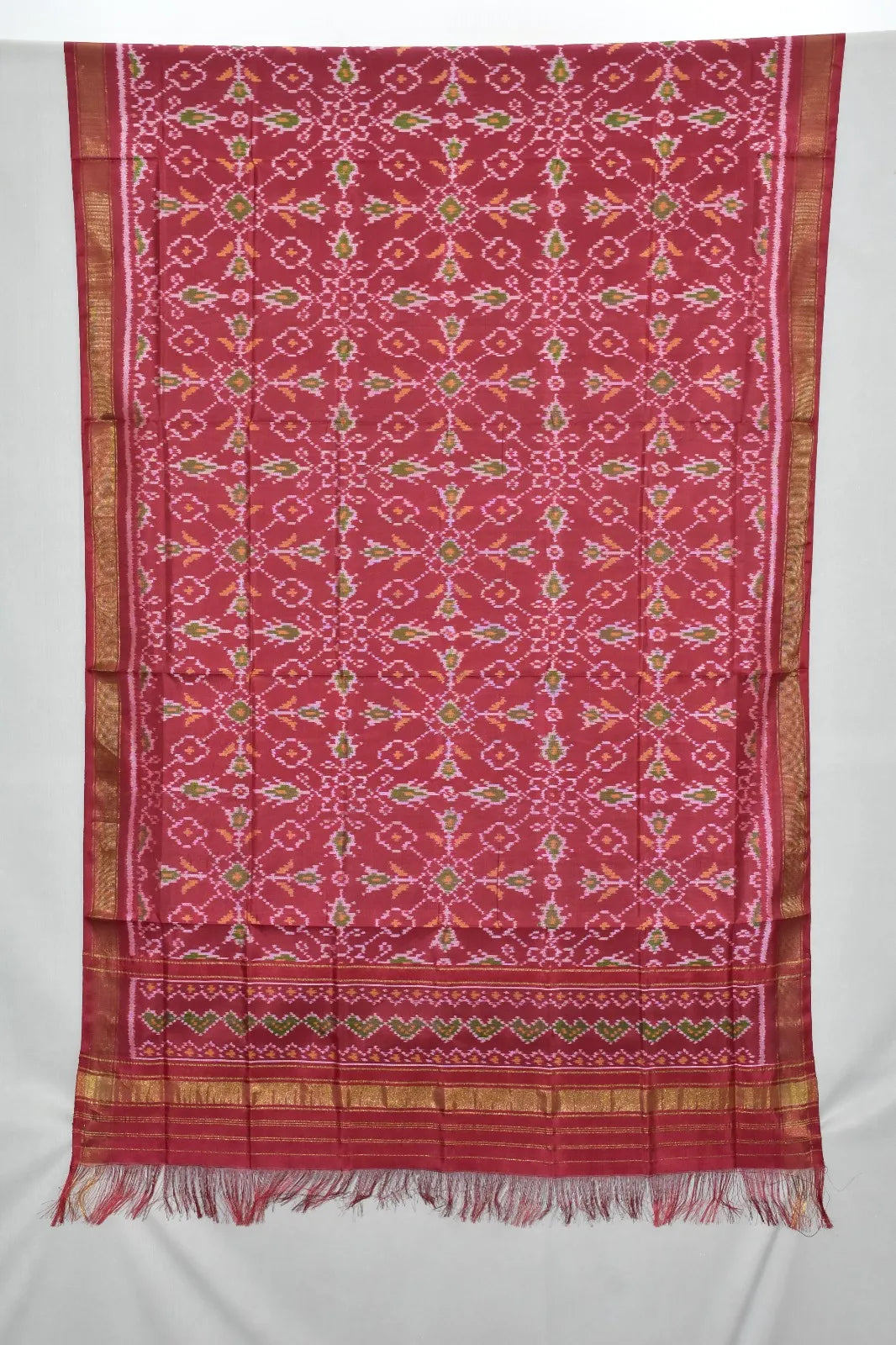 Ananta Jaal Handwoven Ikat Patola Dupatta