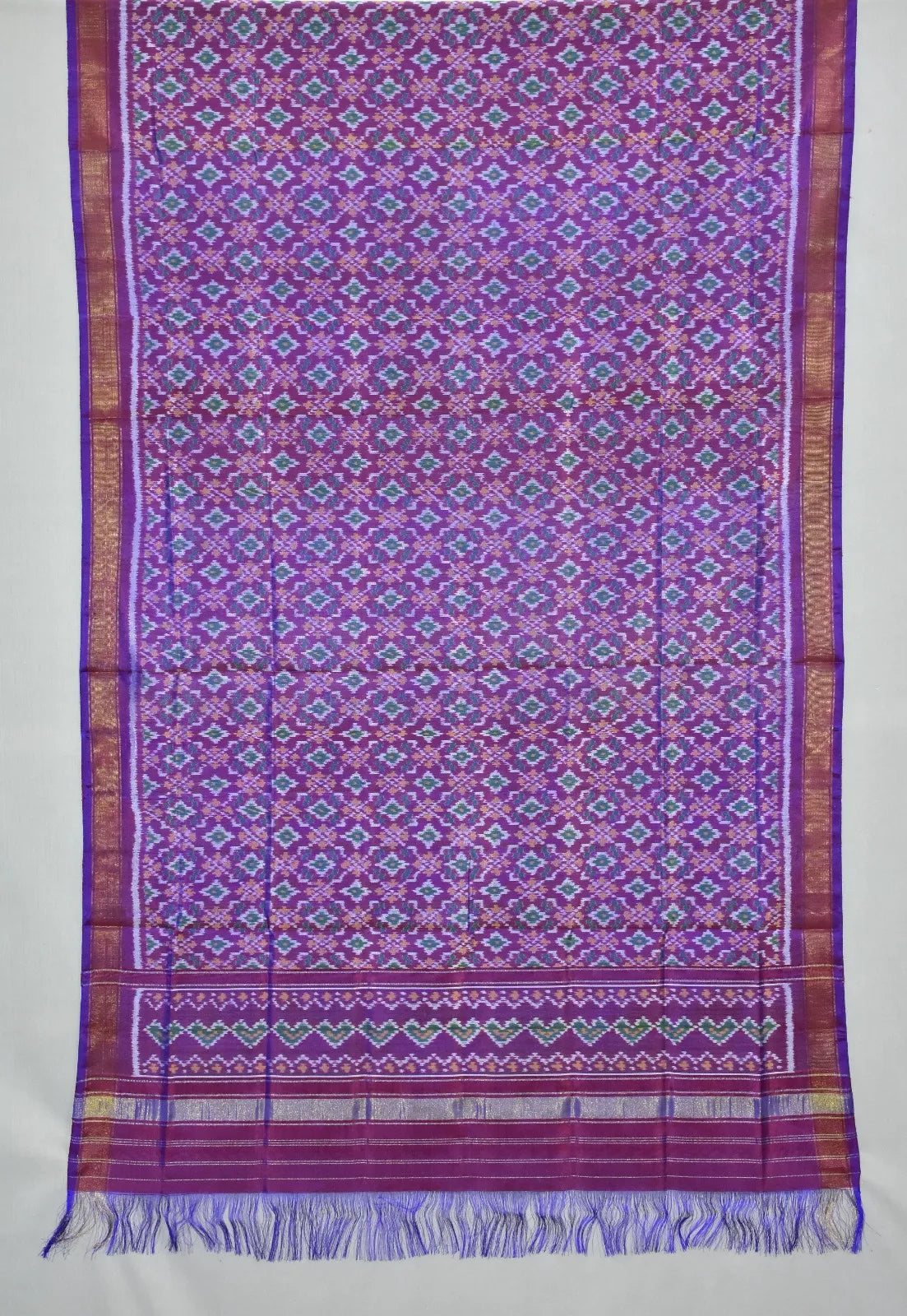 Rajwadi Diamond Jaal Ikat Patola Dupatta