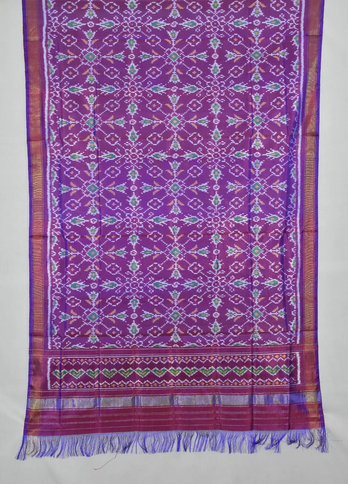 Ananta Jaal Handwoven Ikat Patola Dupatta