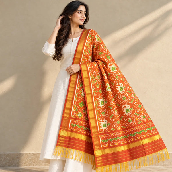 Vanya Heritage Single Ikat Patola Dupatta