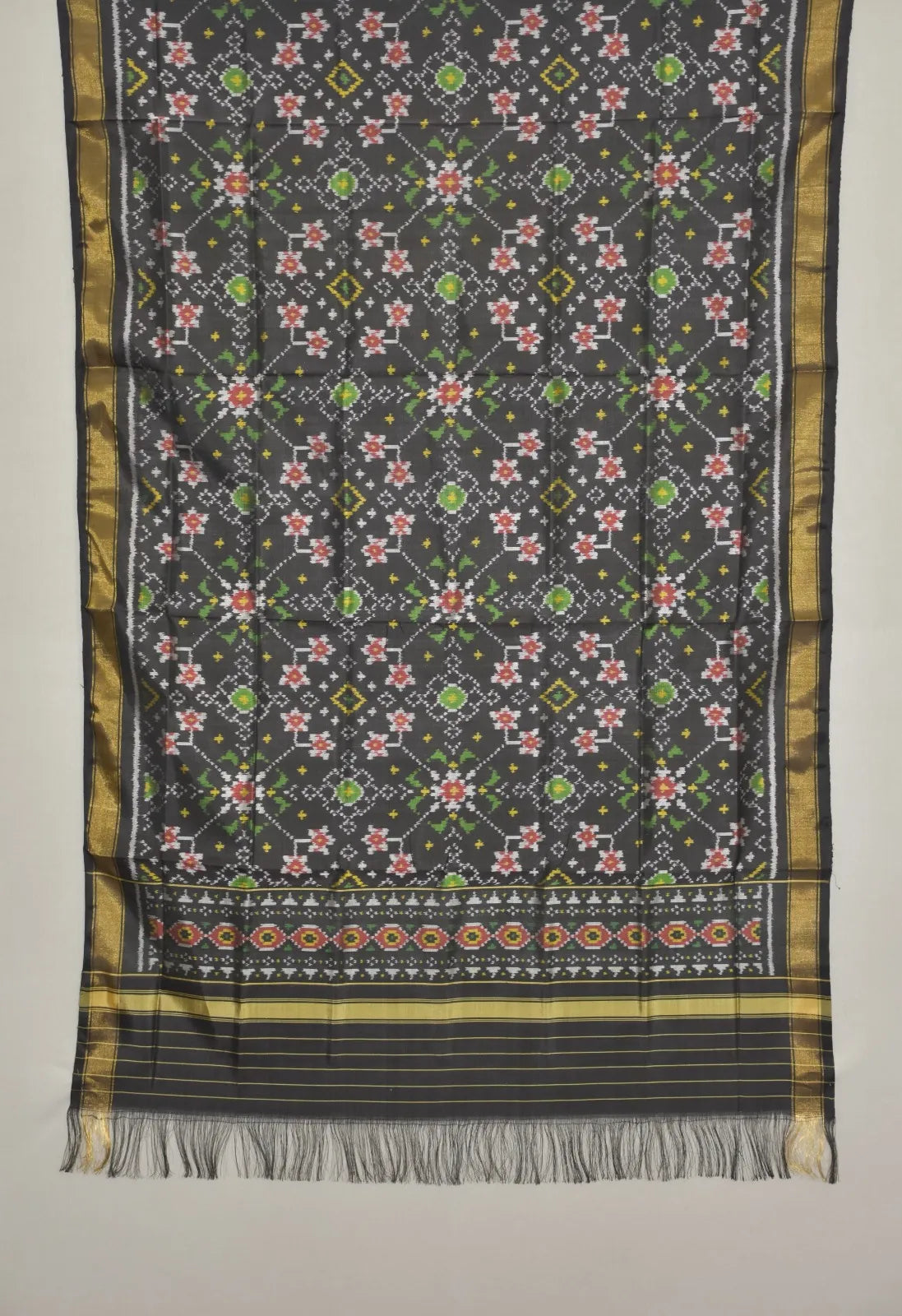 Artisan Floral Geometry Patola Dupatta