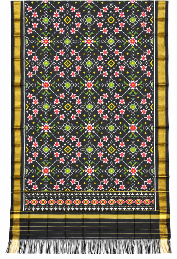Artisan Floral Geometry Patola Dupatta