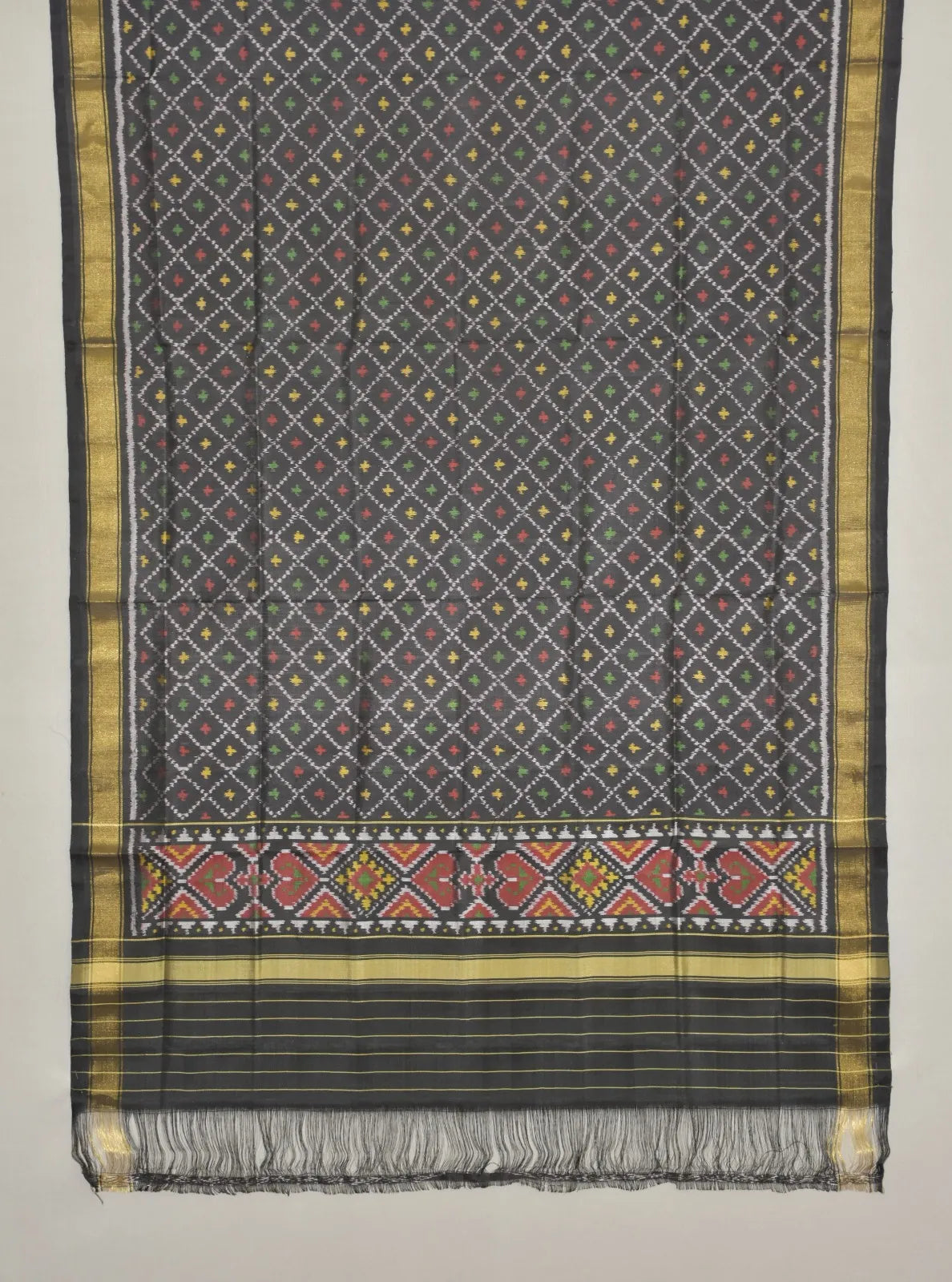 Heritage Diamond Lattice Patola Dupatta