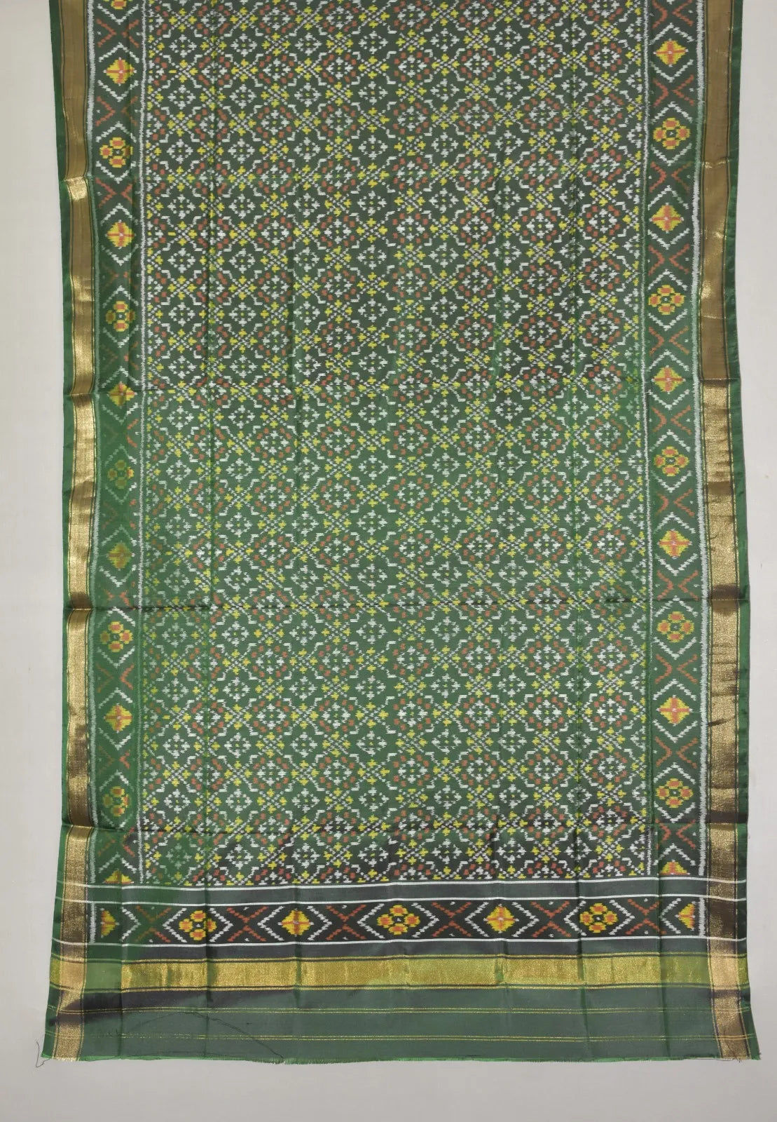Traditional Floral Diamond Patola Dupatta