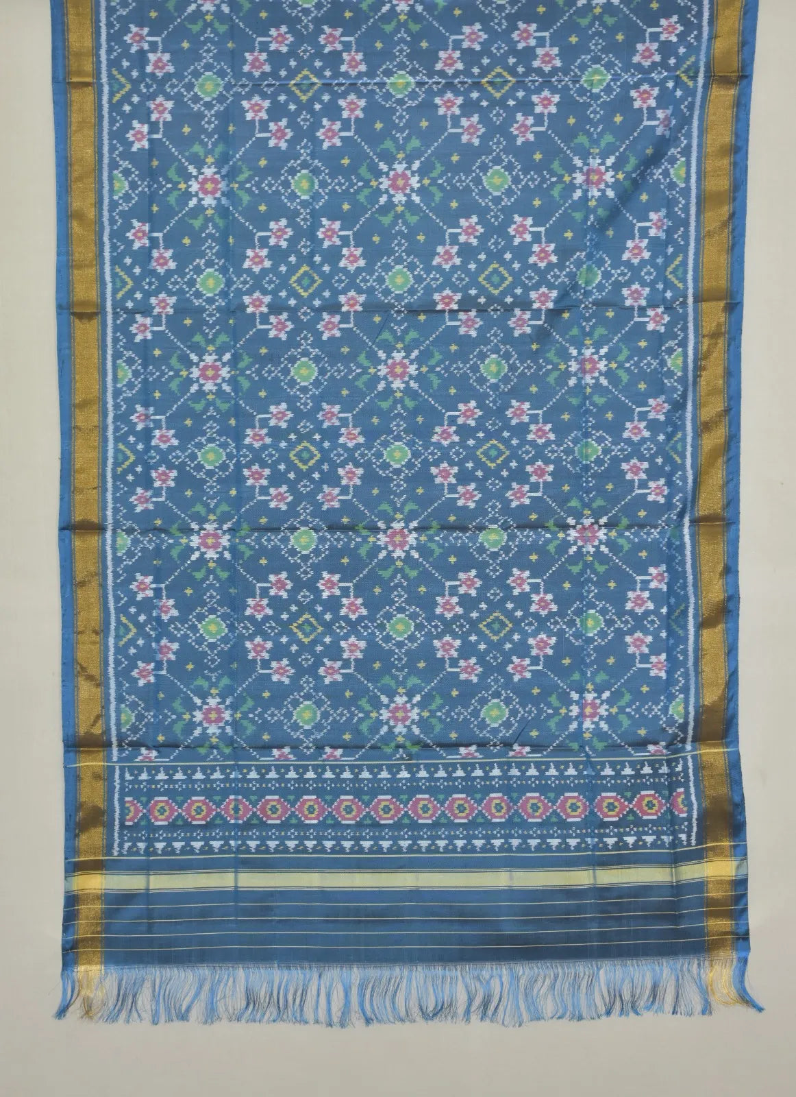 Artisan Floral Geometry Patola Dupatta