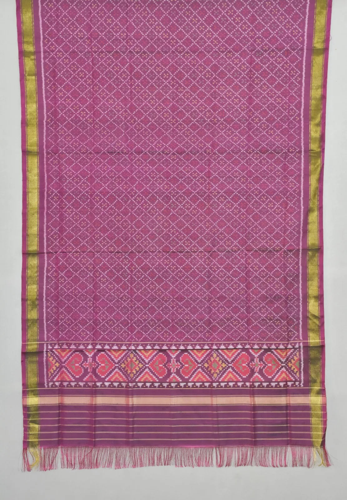 Heritage Diamond Motif Single Ikat Patola Dupatta