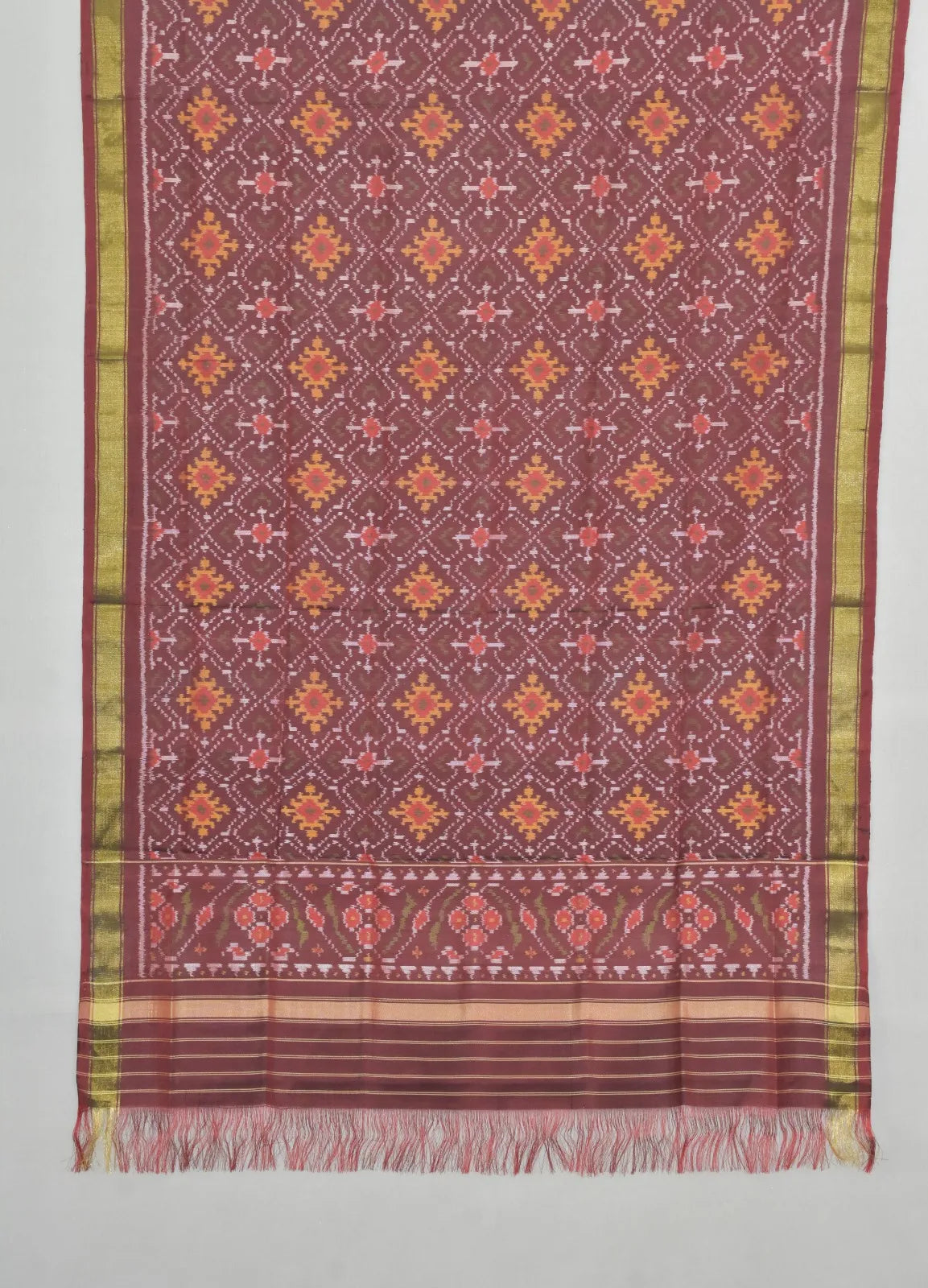 Traditional Diamond Bloom Patola Dupatta