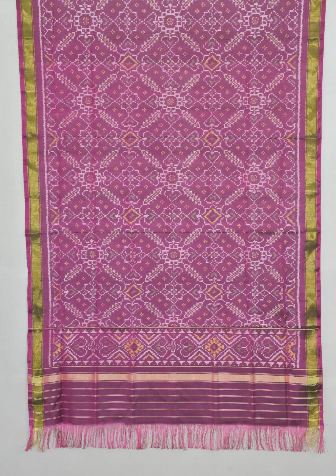 Floral Diamond Heritage Single Ikat Patola Dupatta