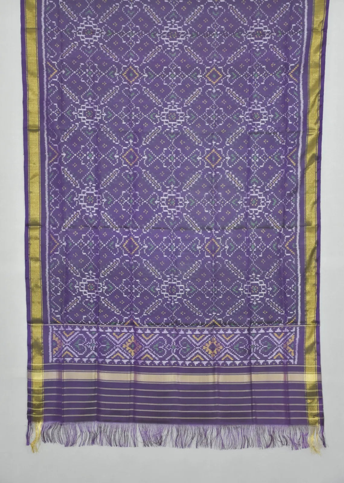 Floral Diamond Heritage Single Ikat Patola Dupatta