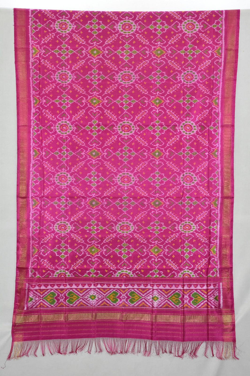 Floral Diamond Heritage Single Ikat Patola Dupatta