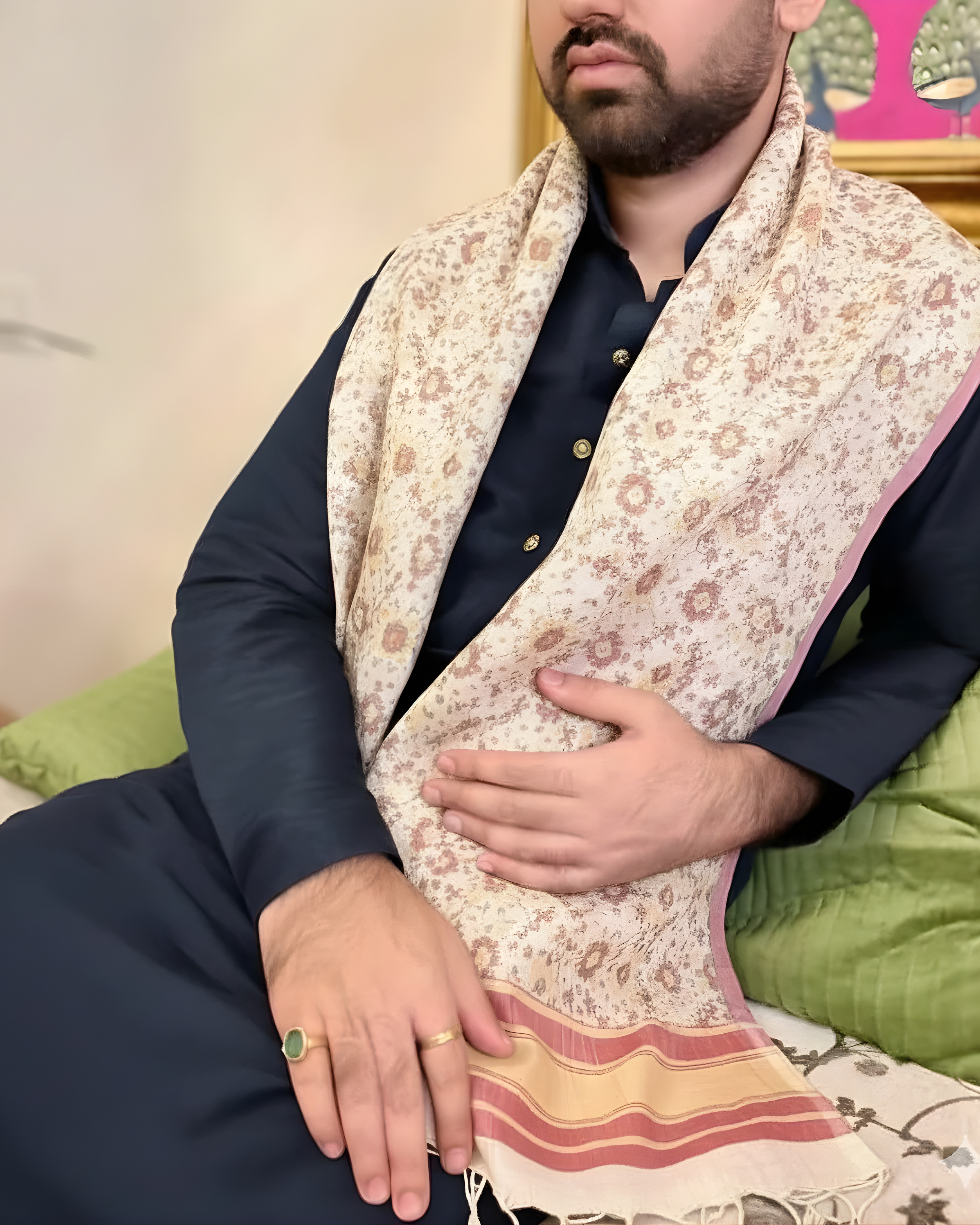 Patola Shawl - White