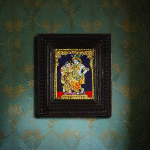 Divine Melody: Krishna Bhagwan in Tanjore Elegance