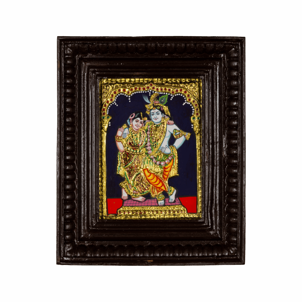 radha krishna tanjore painting